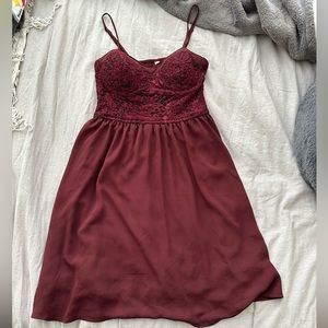 maroon dress